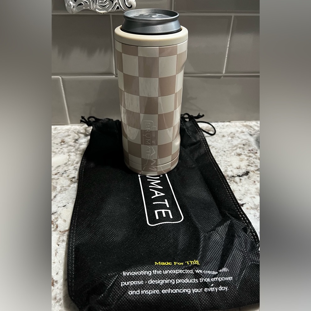 Brumate x Krista tan checker hopsulator slim